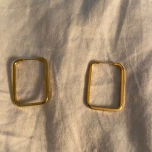 Rectangle hoop earrings!